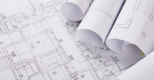 Plan of building. Architectural project background